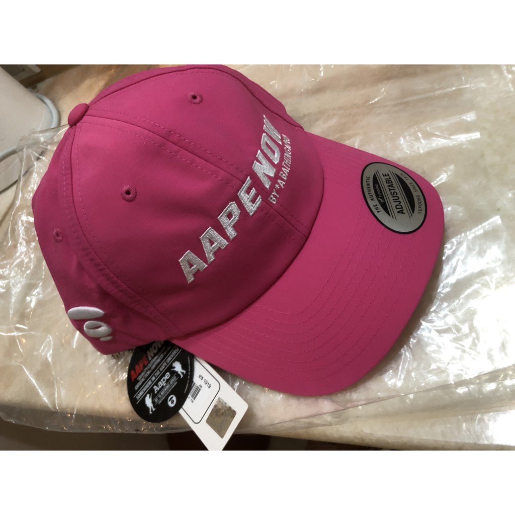 全新二手 aape 棒球帽 帽子 粉紅 正品