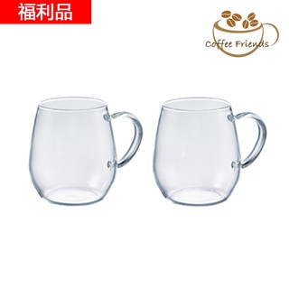 【電子發票】福利品日本 HARIO玻璃馬克杯 2入組-360ml ( RDM-1824)