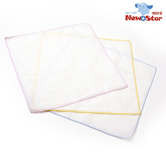 NEW STAR100%天然純棉紗布手帕(口水巾) 新生兒紗布澡巾 不含螢光劑 2700  2710台灣製