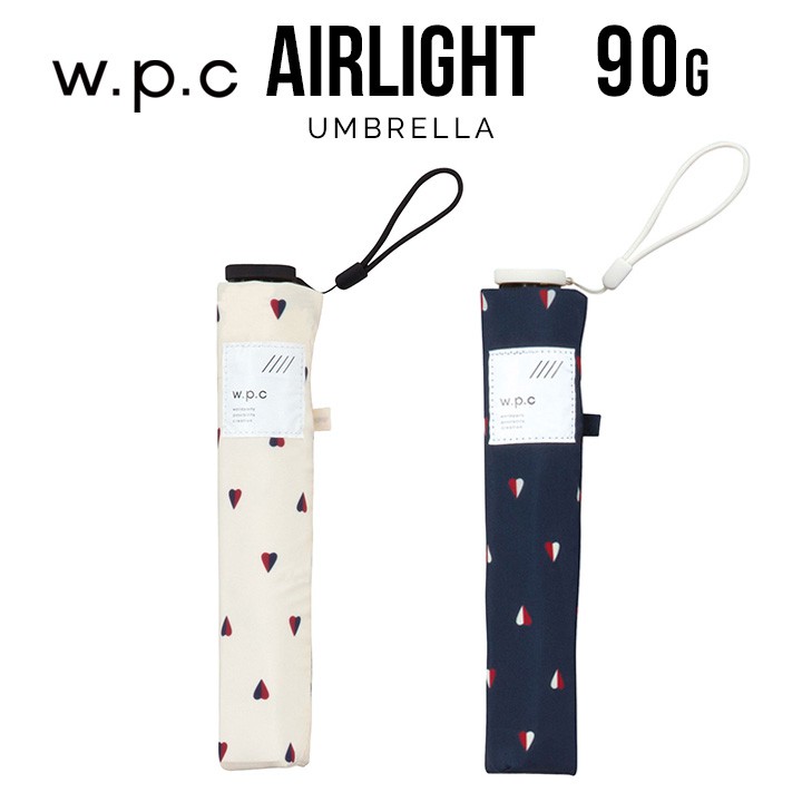 W.P.C 日本雨傘 WPC 晴雨兩用傘 折疊傘 雨傘 折傘 小愛心 超輕量 90g 三段式折疊傘
