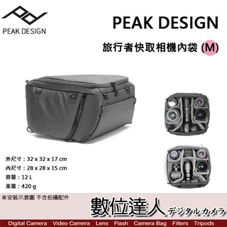 PEAK DESIGN 旅行者 快取 相機 內袋 (M) 相機包 攝影包 防潑水 閃燈 收納包 單眼 數位達人