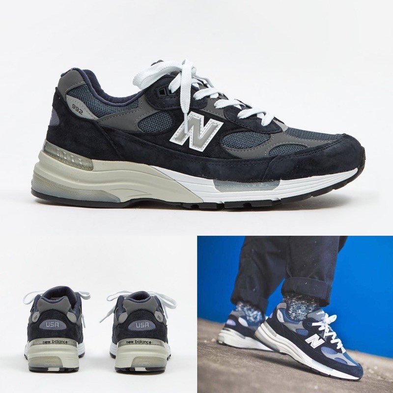 Quality Sneakers - New Balance M992GG 992 NB 復古 深藍 灰 麂皮 慢跑男鞋