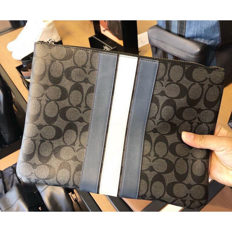 正品代購coach F 蔻馳手拿包文件包手拎包男包公文包 蝦皮購物