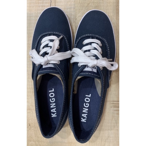 [KANGOL] 女款帆布鞋-藍5.5（22.5cm)
