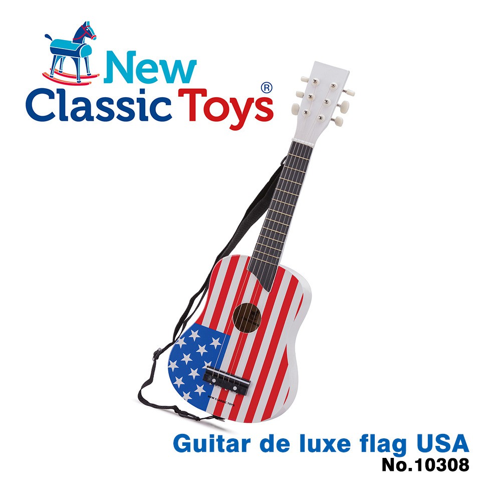 荷蘭 New Classic Toys - 幼兒音樂吉他 經典美國