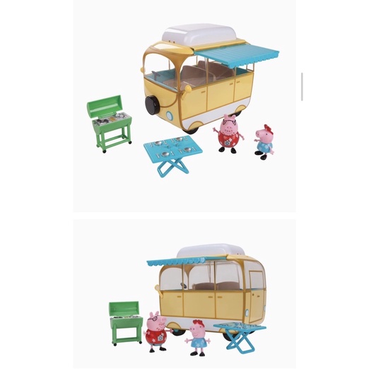 Peppa Pig 佩佩豬大型露營車 附佩佩豬公仔、配件 玩具