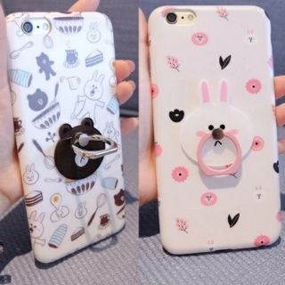 日韓卡通iphone7系列手機殼指環