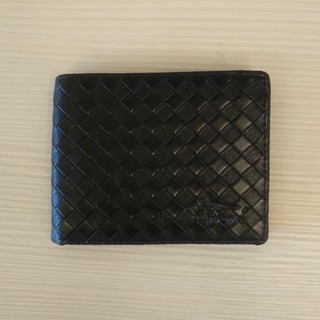 黑色小羊皮 皮夾 編織包 真皮錢包 短夾