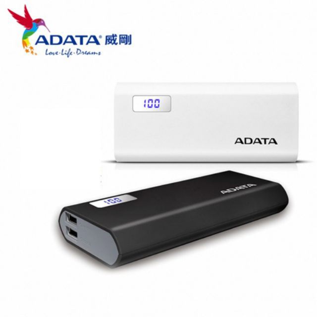 【現貨】全新 ADATA 威剛 P12500D 數字螢幕顯示電量 行動電源 12500mAh 2.1A快充 白款