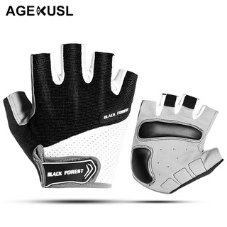 AGEKUSL 男女騎行手套夏季半指防滑健身手套防震手套山地車手套Gloves