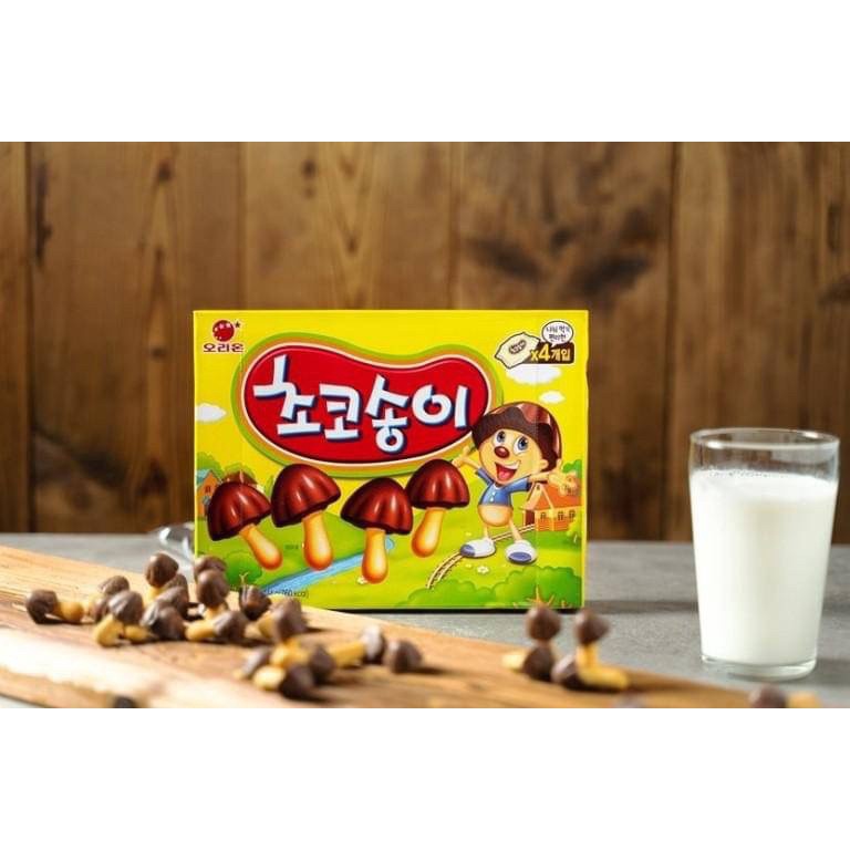 【VL韓國代購】🔥預購🔥最便宜🔥🇰🇷韓國ORION好麗友 蘑菇 香菇巧克力風味餅乾 巧克力棒4包/盒 大盒多包裝144g
