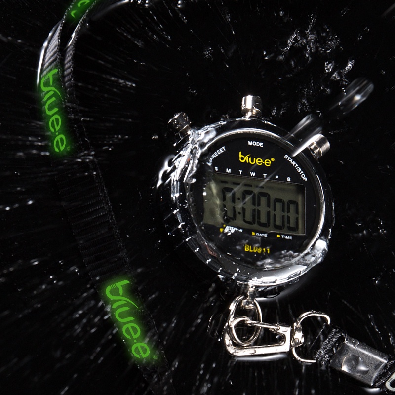 BLUEE 電子計時器 碼錶 高清大屏 防水 裁判運動 專用 鬧鐘 定制 銀色 0811