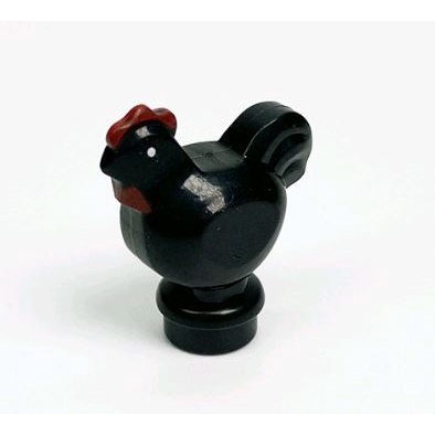 【台中老頑童玩具屋】MOC-35 袋裝積木人偶 動物系列 黑色雞 烏骨雞
