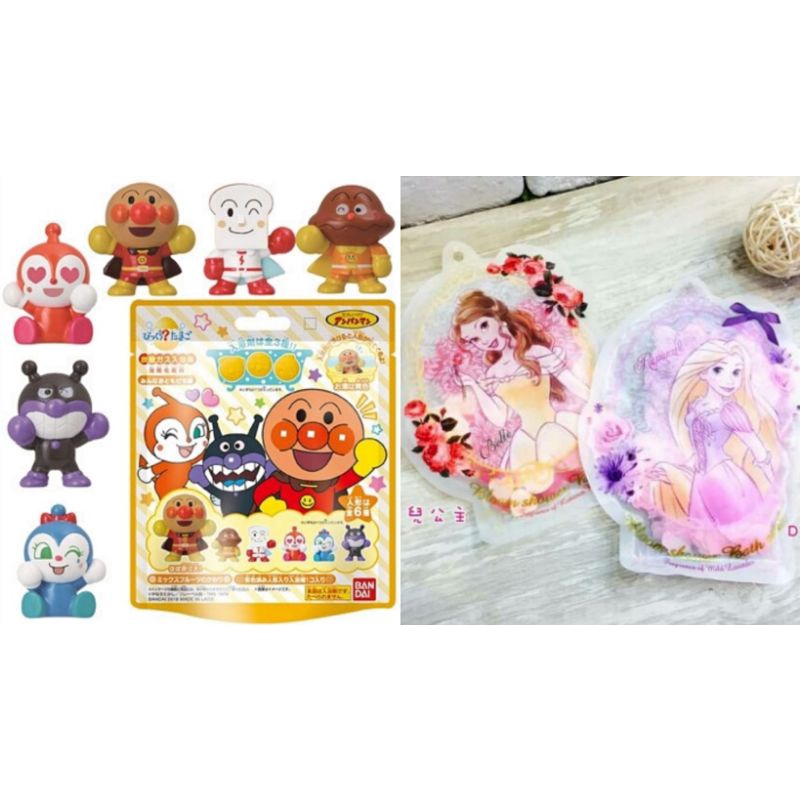 迪士尼公主花瓣造型入浴片日本兒童迪士尼麵包超人卡通小孩沐浴球泡澡球沐浴球入浴球玩具禮物