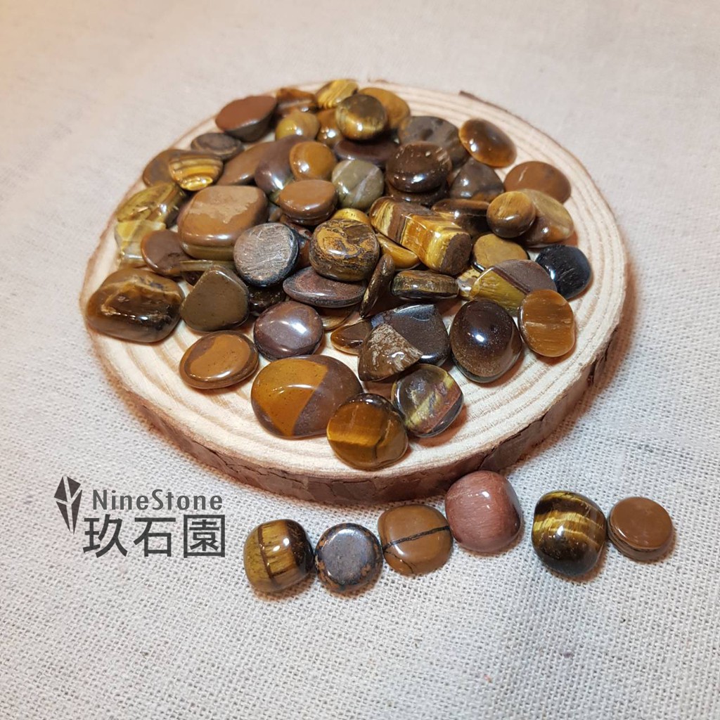 玖石園 St012 天然虎睛石碎石虎眼石圓角魚缸石風水石水晶碎石奧剛虎目石長15 18毫米 蝦皮購物