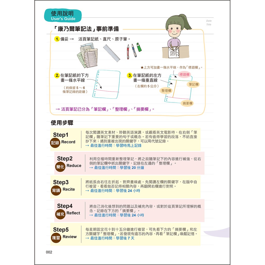 用康乃爾筆記法學英文 附1mp3 蝦皮購物