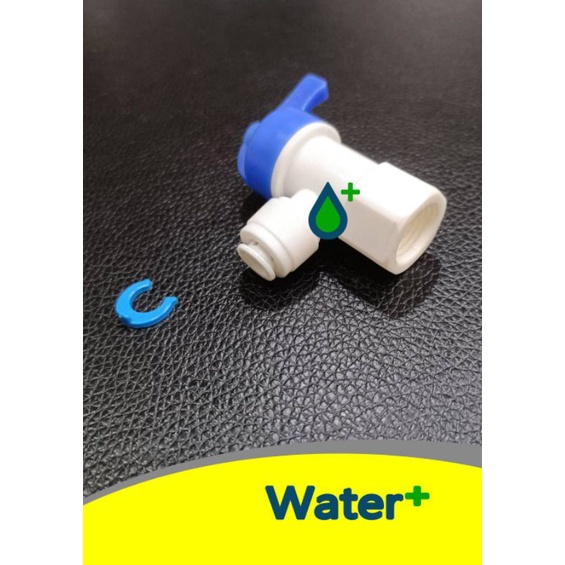 ［Water+］RO 逆滲透 快速接頭 L型球閥 開關 藍白球閥 壓力桶球閥 二分管*二分內牙 1/4OD*3/8NPT