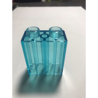 樂高 LEGO DUPLO 1x2基本磚 透明藍 大顆粒