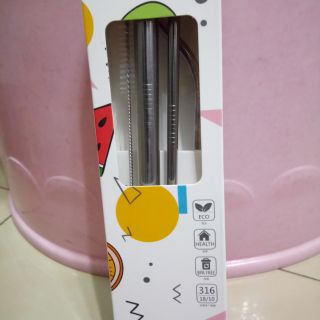 316高優質不鏽鋼環保吸管組（5件式）