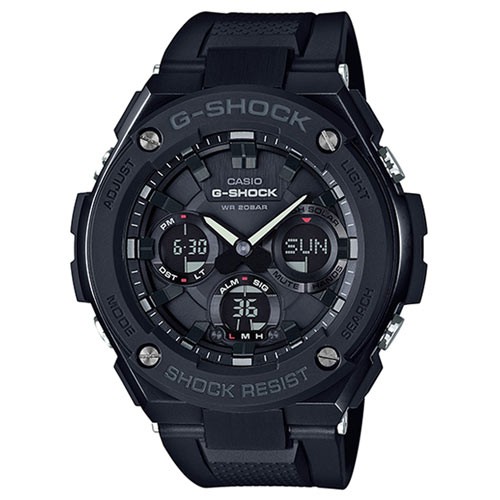 【CASIO】G-SHOCK 絕對強悍防震分層防護構造雙顯錶(GST-S100G-1B)正版宏崑公司貨