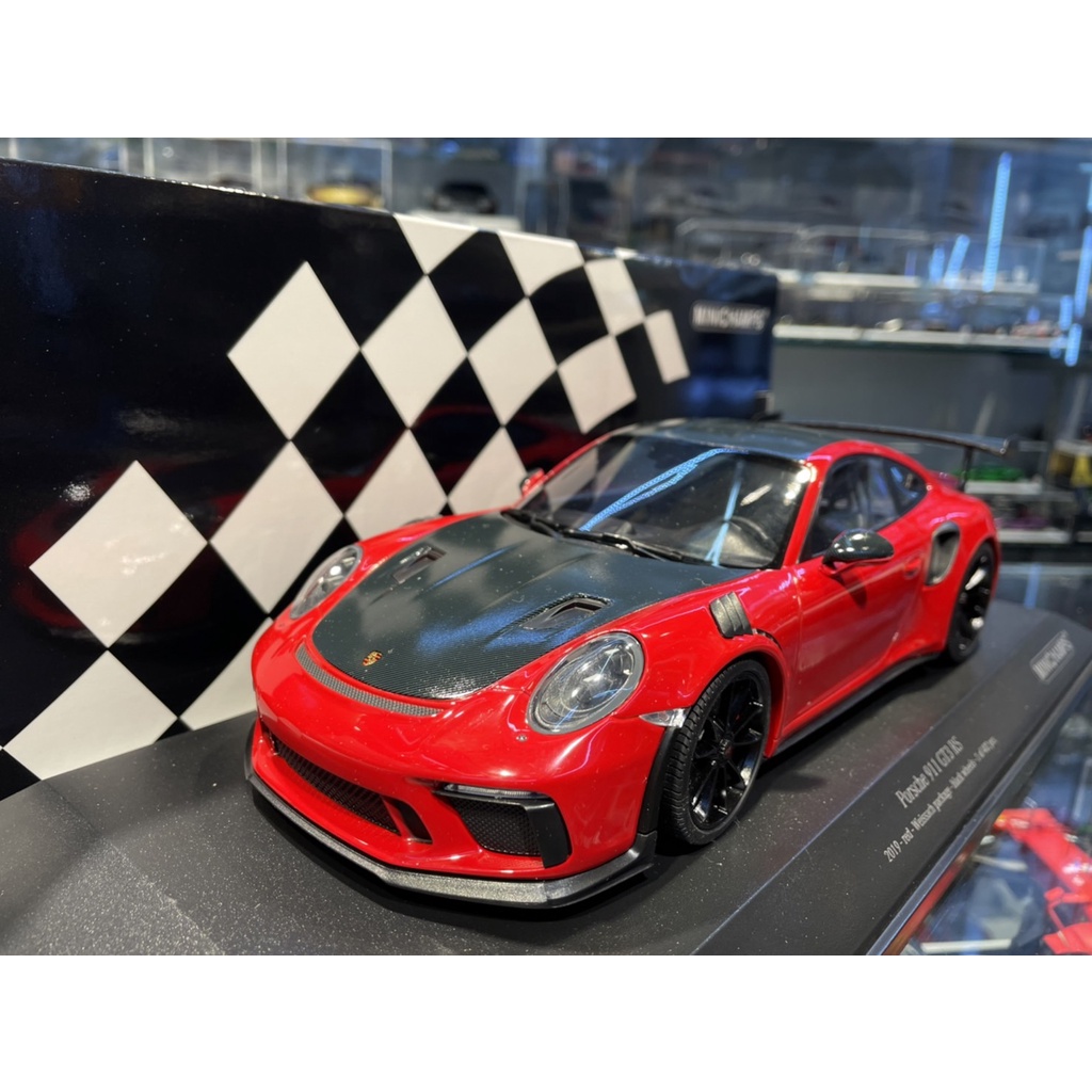 吉華科技@ 1/18 Minichamps PORSCHE 911 GT3RS (991.2) 2019 紅色