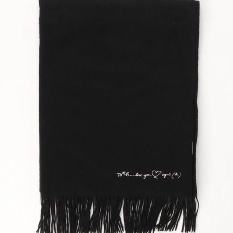 降價↘︎【現貨在台】日本限定 To b. by agnes b.(黑色)單色 羊毛圍巾 披巾 披肩【日本帶回】