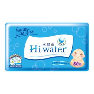 免運 康乃馨-Hi-water水濕巾(80片x24包/箱)