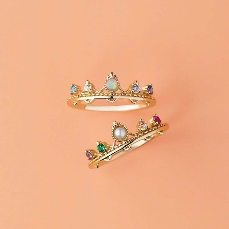 CEDONY | 輕奢訂製彩鑽皇冠戒指 日系氣質女孩必買 日本品牌NOJESS同款 | 戒指