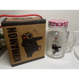 KUMAMON 玻璃罐/玻璃杯/鐵蓋/杯蓋/果汁杯/馬克杯/咖啡杯