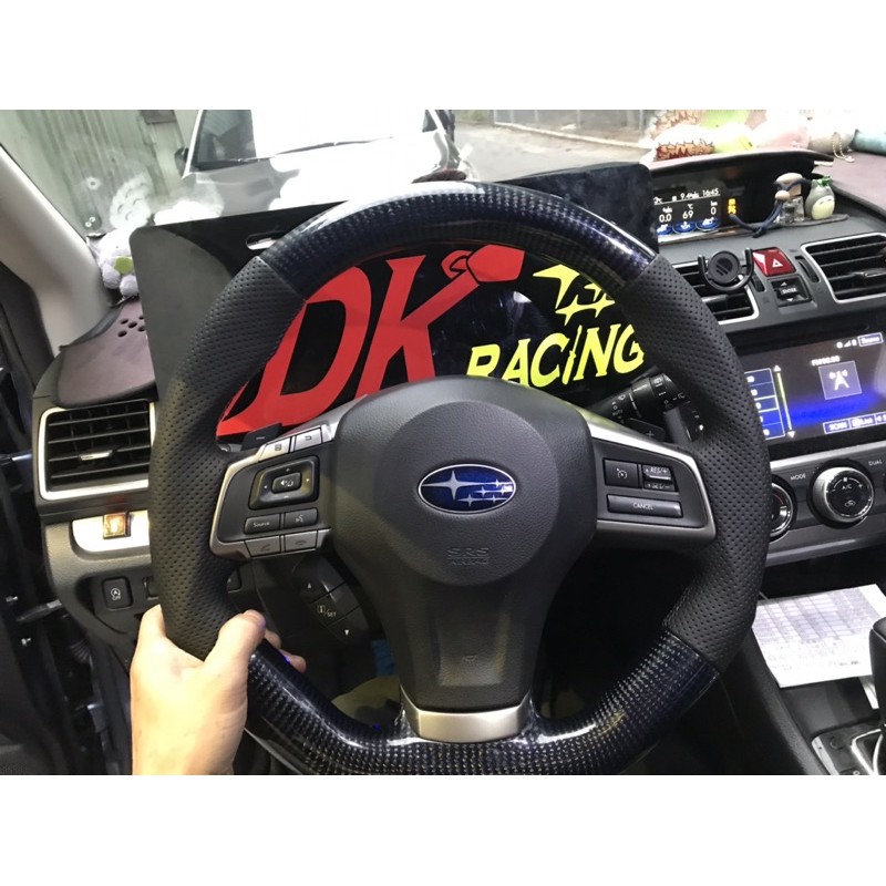 DK RACING方向盤精品XV 森林人impreza碳纖卡夢/麂皮/透氣皮客製化人體工學舒適好握另可訂製其他車款森林人