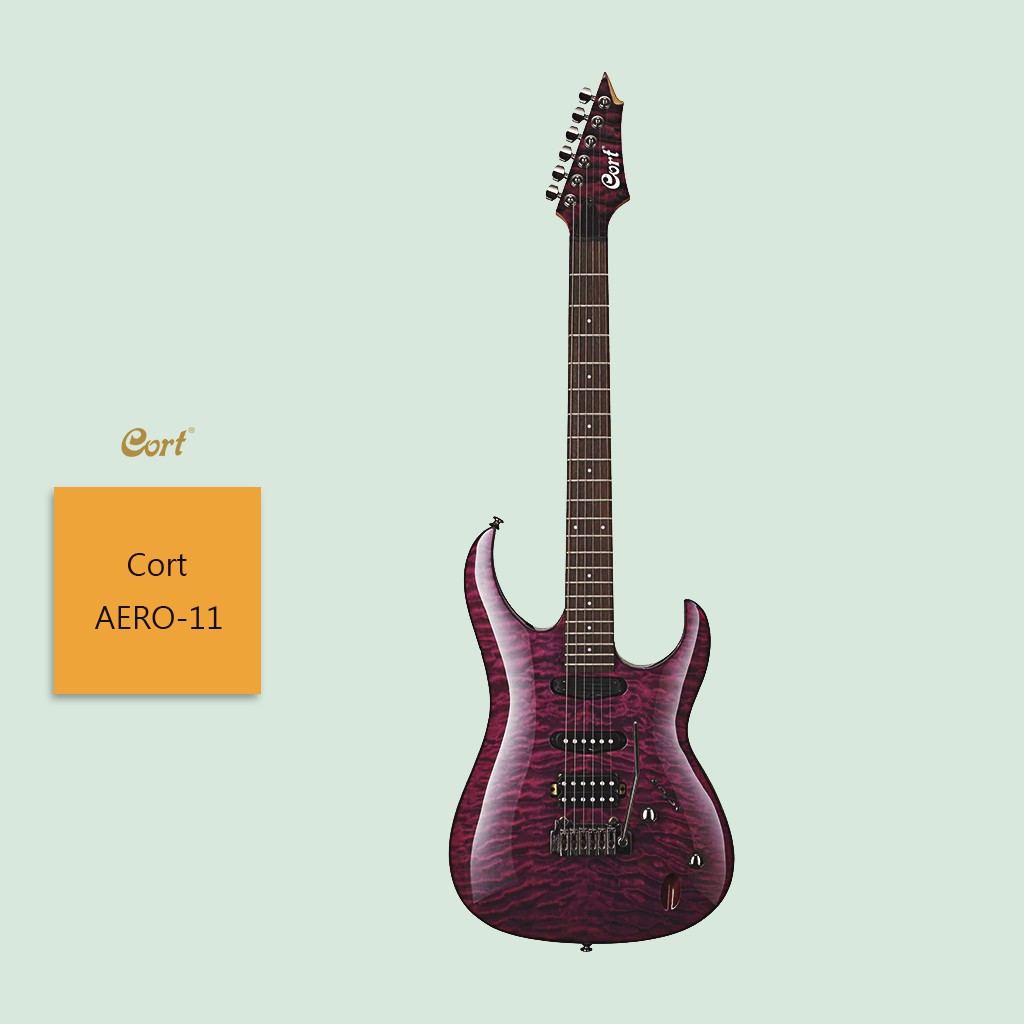 【Cort】 AERO-11 電吉他 TDP Trans Dark Purple  深紫色