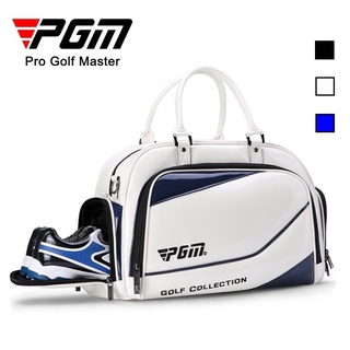 Pgm 高爾夫時尚防水男士手提包運動服裝波士頓包帶鞋隔層軟皮設計