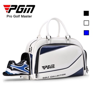 PGM GOLF 時尚防水軟皮設計男士手提包高爾夫運動衣物包波士頓包附帶鞋子隔層