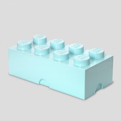 丹麥LEGO 放大版樂高收納箱8凸 (薄荷綠)