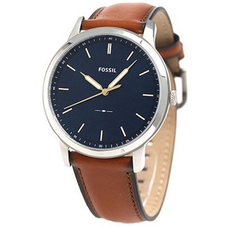 FOSSIL FS5304 手錶 44mm MINIMALIST 深藍面盤 極簡薄型 皮錶帶 男錶女錶