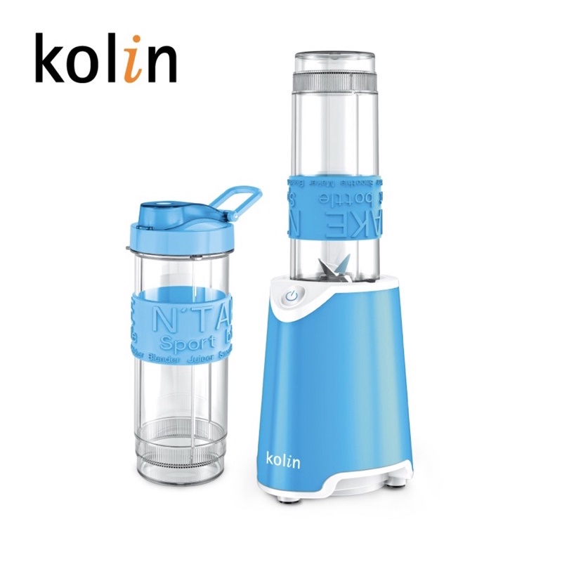 ［全新］Kolin歌林隨行杯冰沙果汁機（雙杯藍）KJE-MNR572B