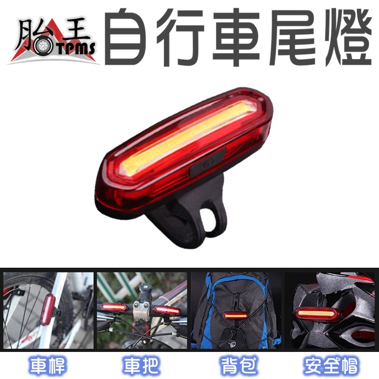 USB充電款 自行車尾燈 警示燈 車尾燈 AQY-096