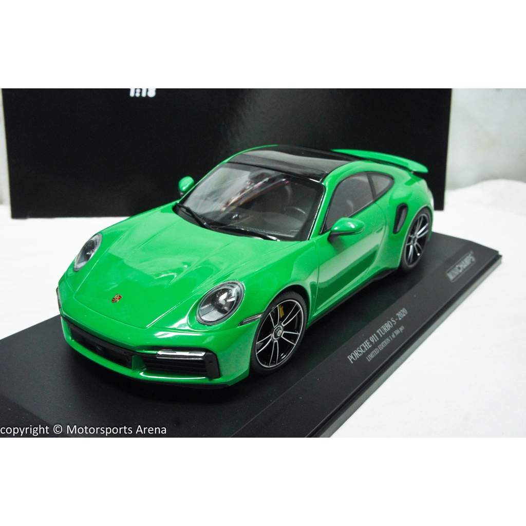 【現貨特價】1:18 Minichamps Porsche 911 Turbo S 992 2020 綠色 ※限量※