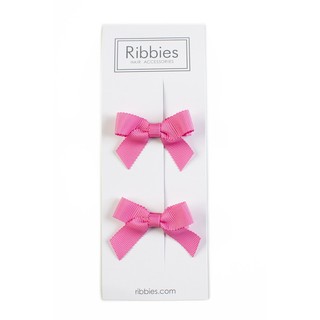 Ribbies 經典蝴蝶結髮夾2入組｜泡泡糖｜英國兒童髮飾