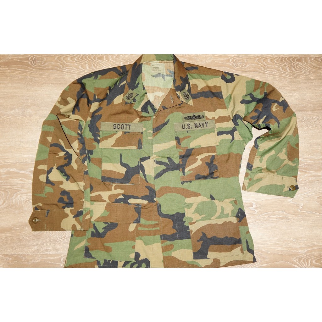美軍公發bdu 叢林迷彩us Navy 戰鬥服m S 蝦皮購物