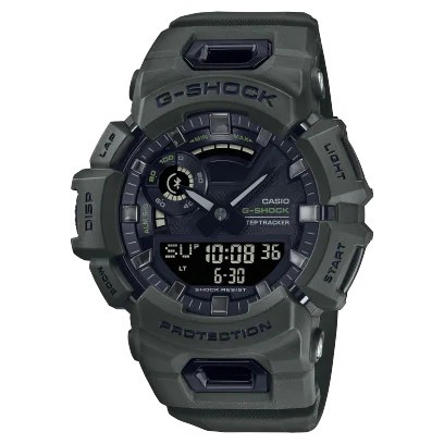 【柏儷鐘錶】CASIO G-SHOCK 雙顯示電子錶 藍芽連線 軍綠 GBA-900UU-3A
