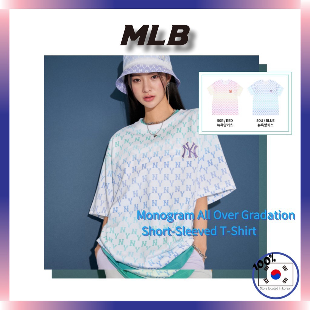 MLB Monogram All Over Gradation 短袖 T 卹 31TSMC131