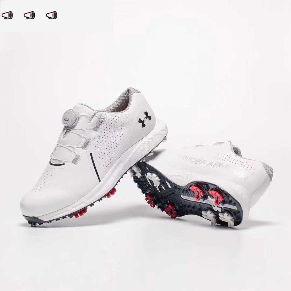 Under Armour 安德瑪ua高爾夫鞋男boa扭鎖鞋男士運動活動釘golf球鞋防水高爾夫鞋子 蝦皮購物