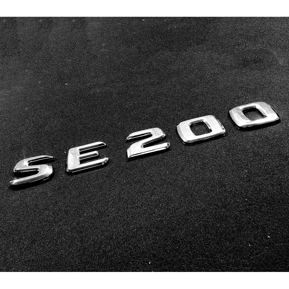 Benz 賓士 SE200 電鍍銀字貼 鍍鉻字體 後箱字體 車身字體 字體高度28mm