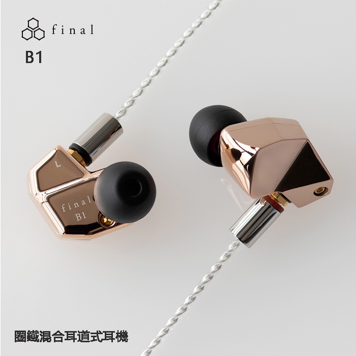 [final台灣授權經銷] 日本 final B1 圈鐵混合IEM MMCX可換線 入耳式耳機 公司貨兩年保固