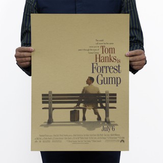 [現貨] 阿甘正傳 Forrest Gump 湯姆 漢克斯·經典人物 電影海報 酒吧 客廳牆畫裝飾畫 復古牛皮紙咖啡廳