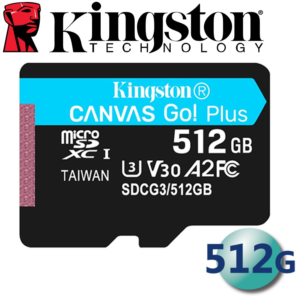 【公司貨 現貨】Kingston 金士頓 512G 512GB microSDXC TF U3 V30 A2 記憶卡