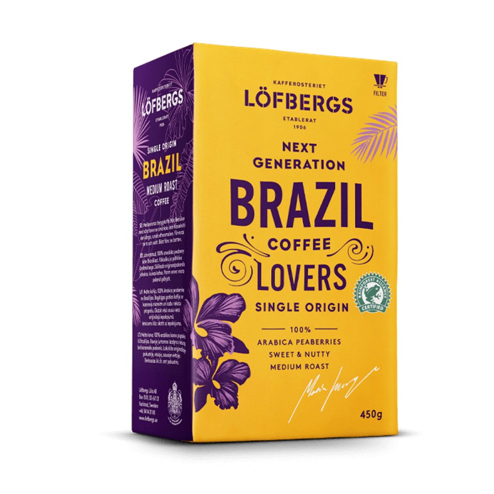 【Lofbergs 瑞典皇家】巴西單一產區咖啡粉(450g)最佳賞味 2022/03/30
