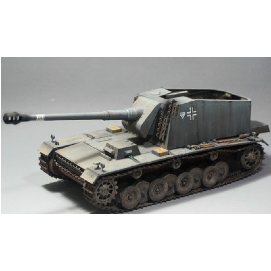 【魚塘小舖】二戰 拼裝 坦克模型 1/35 德國 12.8cm 斯圖爾·埃米爾反戰車自走砲 軍事模型 公仔