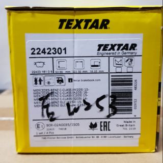 Benz TEXTAR 煞車皮 煞車來令 W205 X253 C253 S205 GLC C300 C43